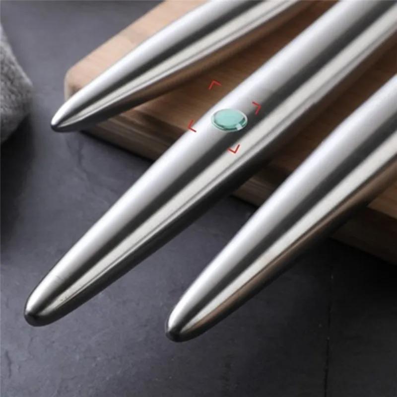 1Pc Stainless Steel Rolling Pin Kitchen Utensils Dough Roller Bake Pizza Noodles Cookie Dumplings Making Non-stick Baking Tool