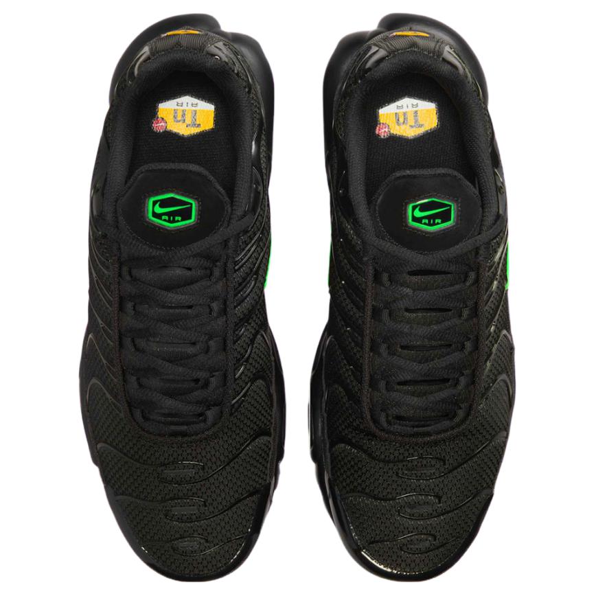 Nike Air Max Plus Abrasion Resistant Low top Running Shoes Men's Black Green Sneakers Casual Shoes DM0032-024