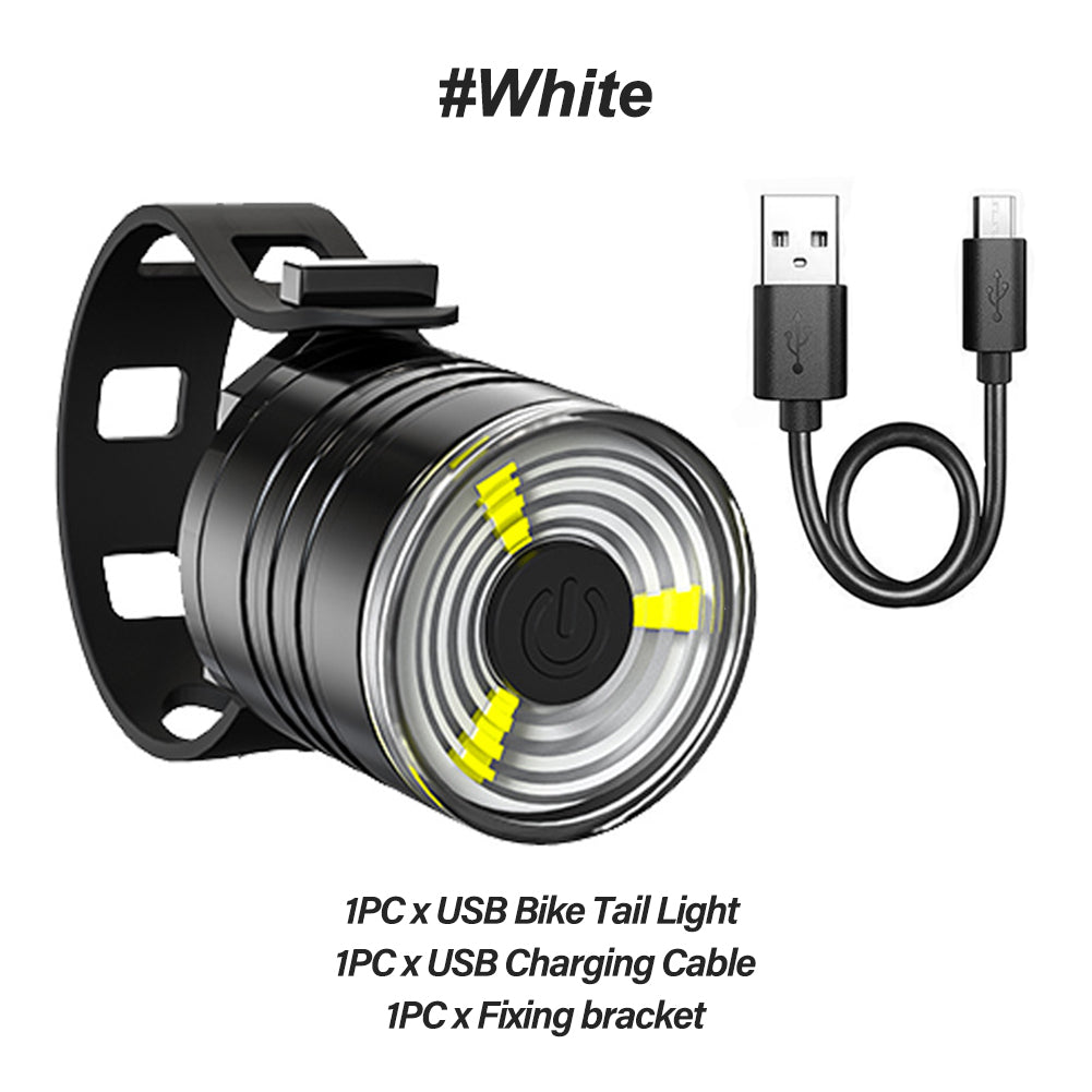 

Aluminum Alloy Bicycle Taillight Helmet Night Riding Warning Mountain Bike LED Headlight Rear Light Bicycle Accessories белый