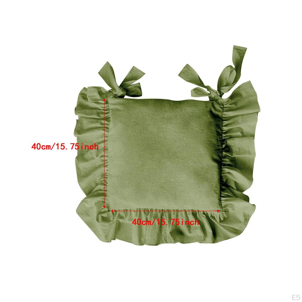 15.75x15.75 Inch Chair Pad with Zipper Closure Cotton Filled Non Slip Cushion for Dining And Kitchen