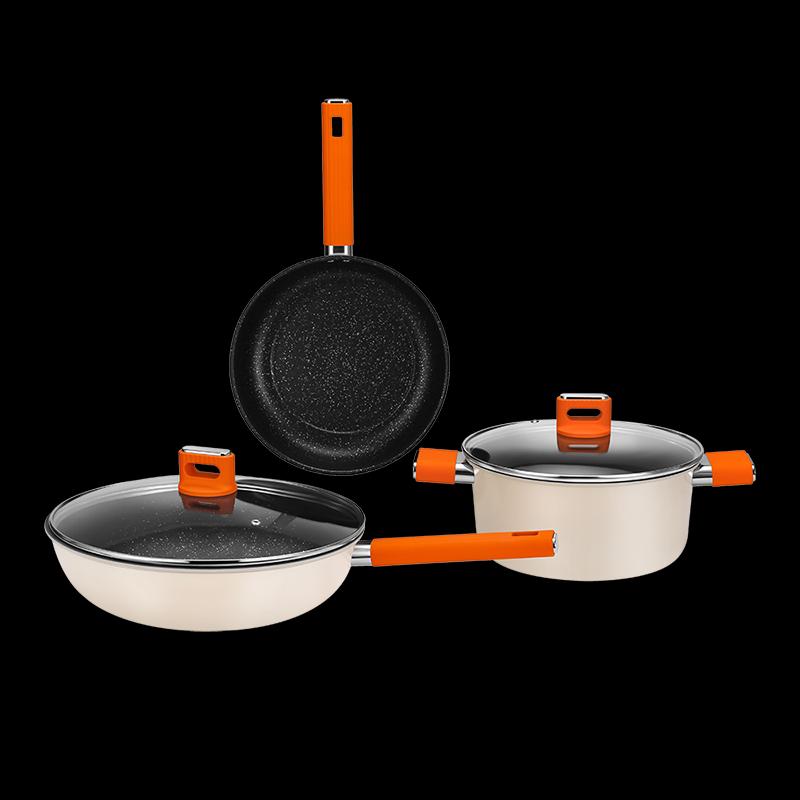DESLON DFS-TZ936B 3-Piece Non-stick Cookware Set
