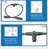 Waterproof Metal T-Type Tee Connector for 2, 3, or 4-Core Sensors, Ideal for Easy Docking at Base Stations