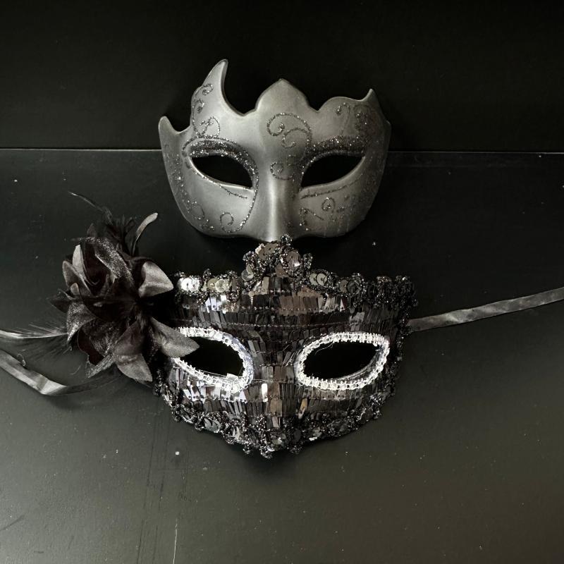 Venetian Half-Face Masquerade Couple Masks for Men and Women