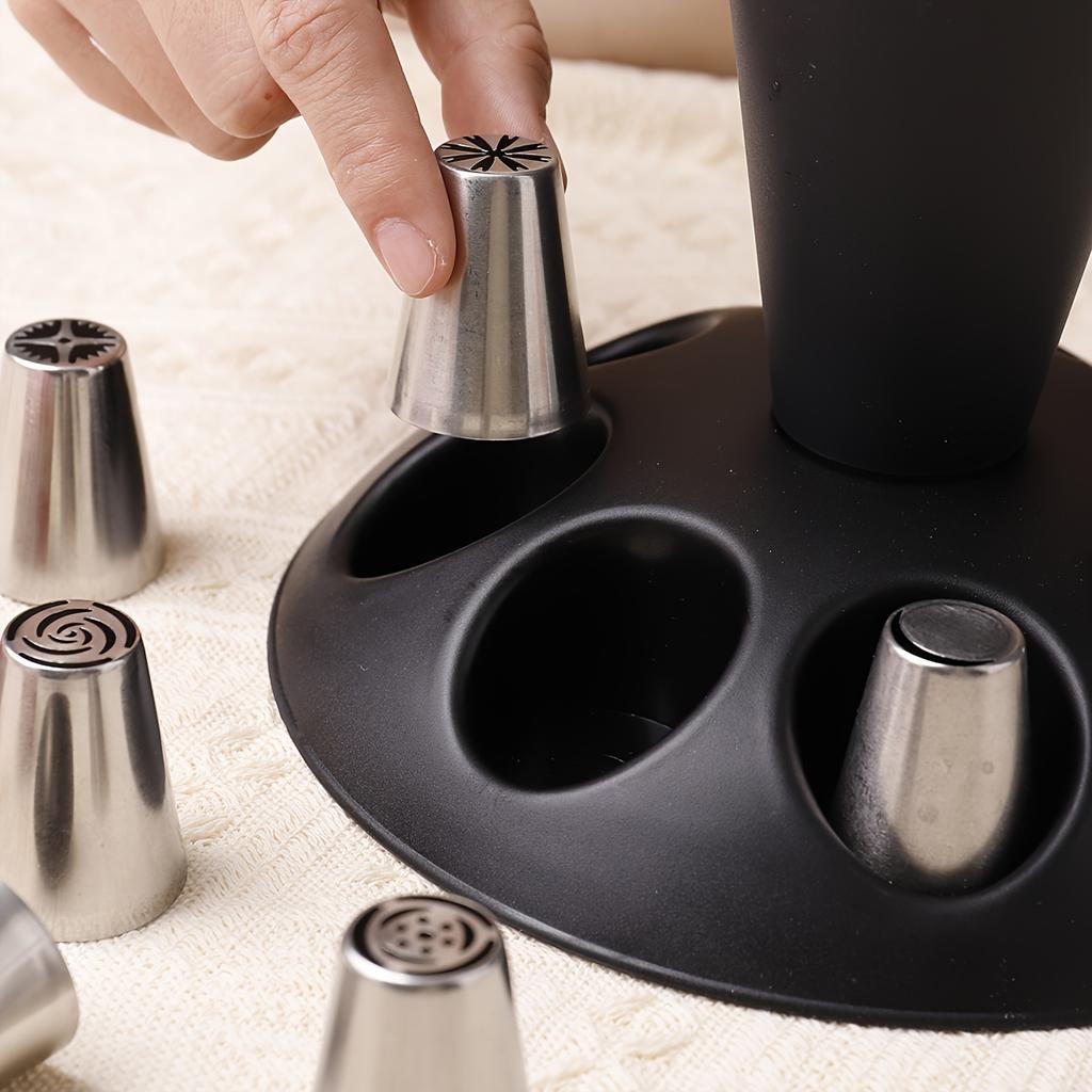 1 Set Cake DIY Piping Stand, Home Cream Piping Bag and Nozzle Decoration Display Rack, Kitchen Baking Storage Tool