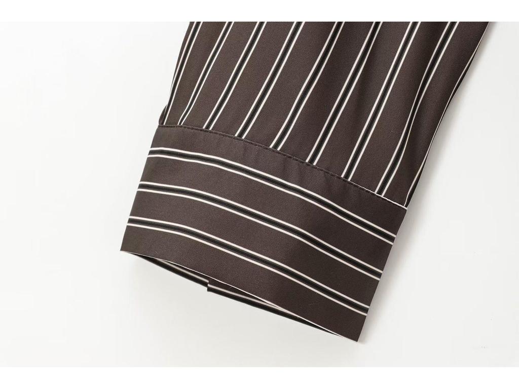 European & American Style Women's Long Sleeve Batwing Striped Shirt