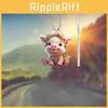 Adorable Acrylic Pig Car Hanging Ornament For Cute Interior Decoration In Vehicles