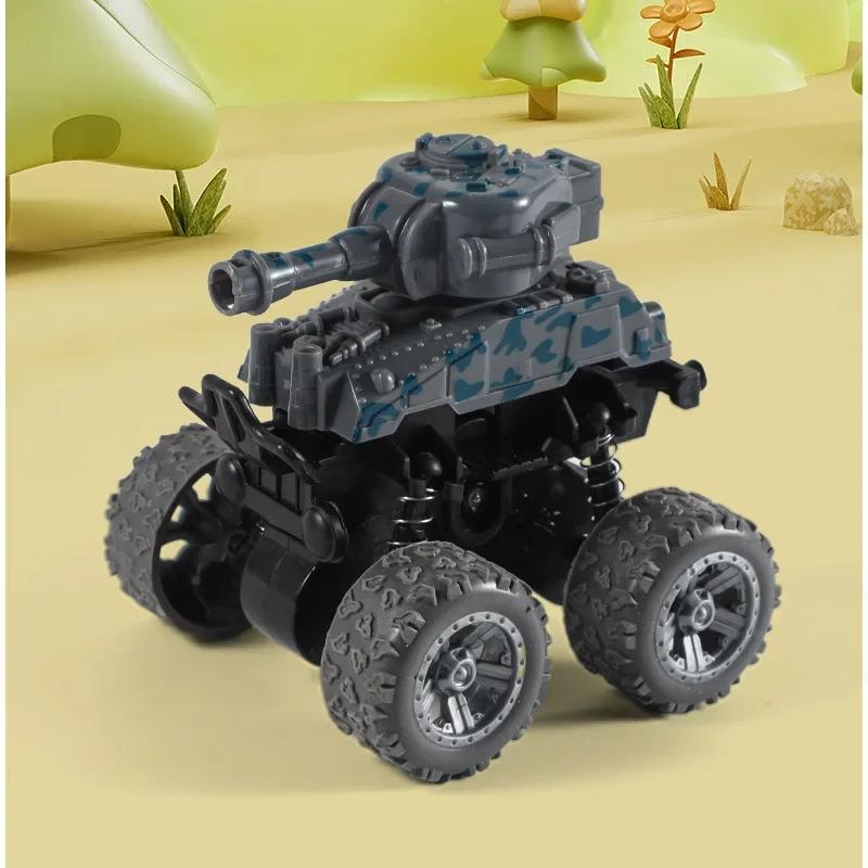 Monster Trucks Pull Back Vehicles Cars 360° Rotation 4 Wheels Drive Durable Friction Powered Push and Go Toys Truck Playset