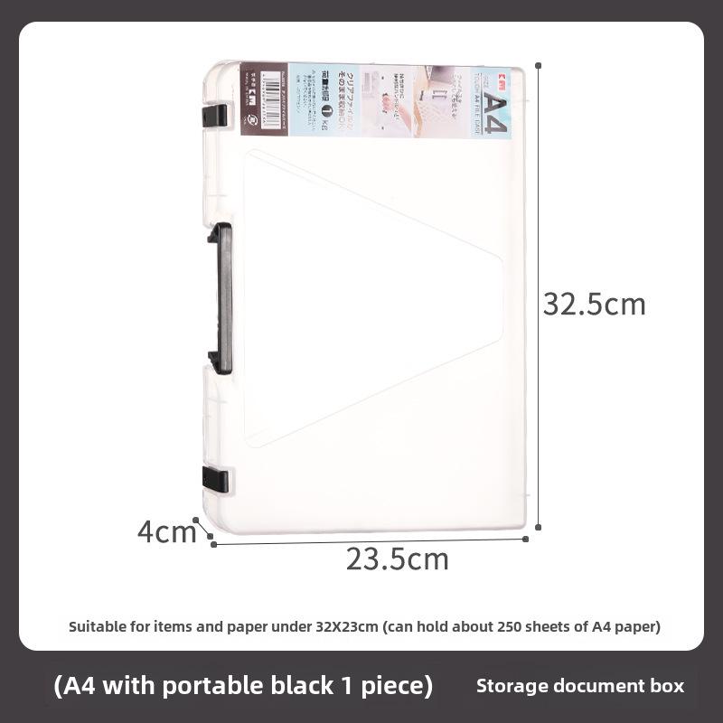Japanese-Style A5 File Storage Box: Dustproof Organizer for A4 Documents, Office Supplies, Bills & Puzzles