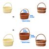 Faux Wicker Basket with Handle, Plastic Fruit Display Basket for Countertop Display, Home Storage, and Carry Use