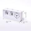 Classical Retro Mechanical Alarm Clock with Manual Flipped Calendar Date Day Time Display for Living Room or Office