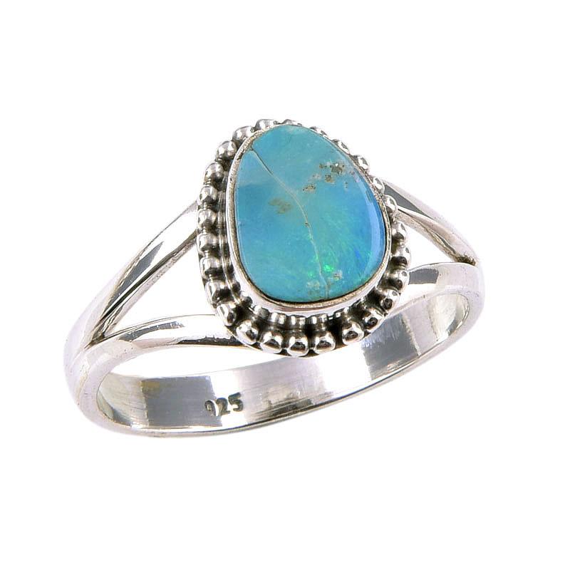 Natural Australian Opal Gemstone 925 Solid Sterling Silver Ring Size 7.5 g7g42