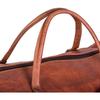 Vintage Real Goat Leather Travel Bag Luggage Weekender Overnight Duffle Bag