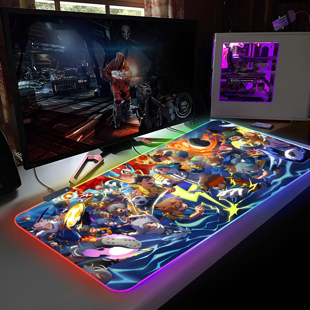 

Игровой коврик для мыши Inazuma Eleven с RGB-подсветкой, коврик для мыши для ноутбука, игровой коврик для компьютера, игровые аксессуары RGB600x300x3mm