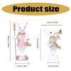 Detailed Easters Rabbit Staff Figurine Display Ornament Crafted For Those Who Cherish Holiday Celebration