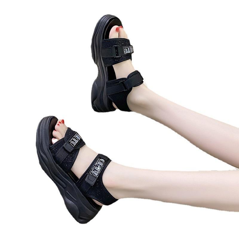 Sports sandals women's summer 2025 new muffin platform women's shoes fashionable Roman casual shoes comfortable and versatile