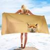 Cute Fox Beach Towel Wild Animal Bath Towels Bathroom Sport Bar Towel for Adult Kids Microfiber Shower Quick Dry Swimming Cover
