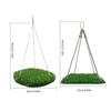 Artificial Grass Bird Swing Mat Round/Square Shape Natural Hamster Sleep Bed with Hooks Decorative Foraging Mat Toys