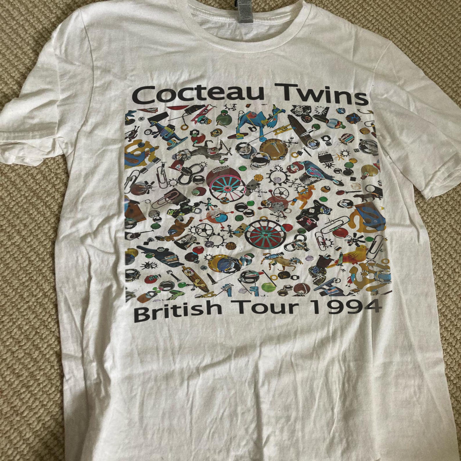 Cocteau Twins White Tee,unisex,graphic tee 4XL