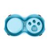 Wheat Straw Stainless Steel Double Pet Bowl - Anti-Choke Slow Feeder for Dogs and Cats