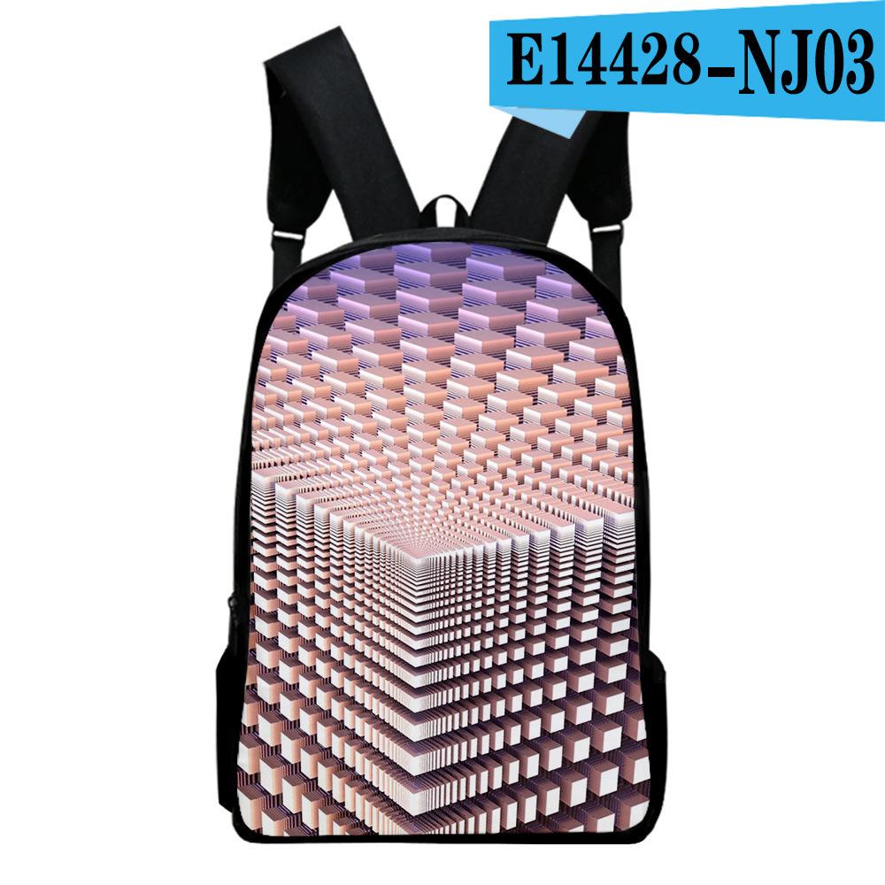 Harajuku Novelty Youthful Abstract Student School Bags Notebook Backpacks 3D Printed Oxford Waterproof Boys/Girls Travel Bags