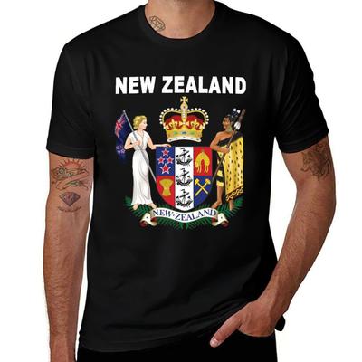 Bomullsskjortor vintage Zealand Arms t grafisk kvalitet Ny Klassisk Detaljerad t man T-shirt för man för hög Rock skjorta Design