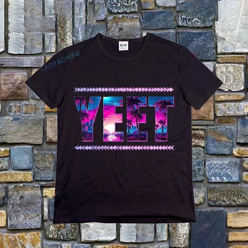 Retro Tričko Jey Uso Yeet Vtipné citáty Wresting Lovers Grafické tričko Měkké Unisex Tričko s výstřihem do O Letní tričko Módní topy