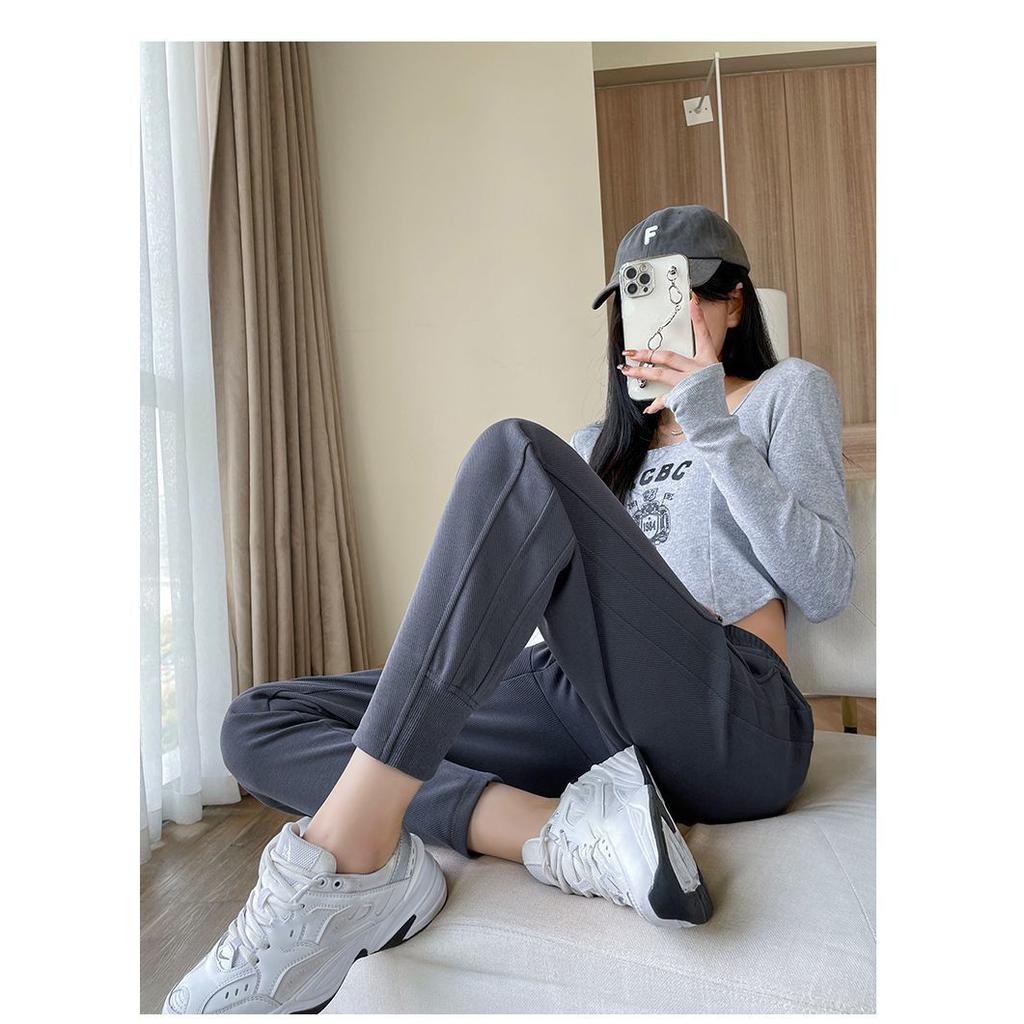 Autumn Winter Sweatpants Women High Waist Loose Harun Trousers Radish Casual Straight Pants Female