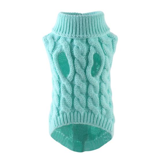 Dog Sweater Turtleneck Pet Sweater Warm Knitted Pullover Stretchy Knitwear Dogs Clothes for Fall Winter Small Dogs Puppies