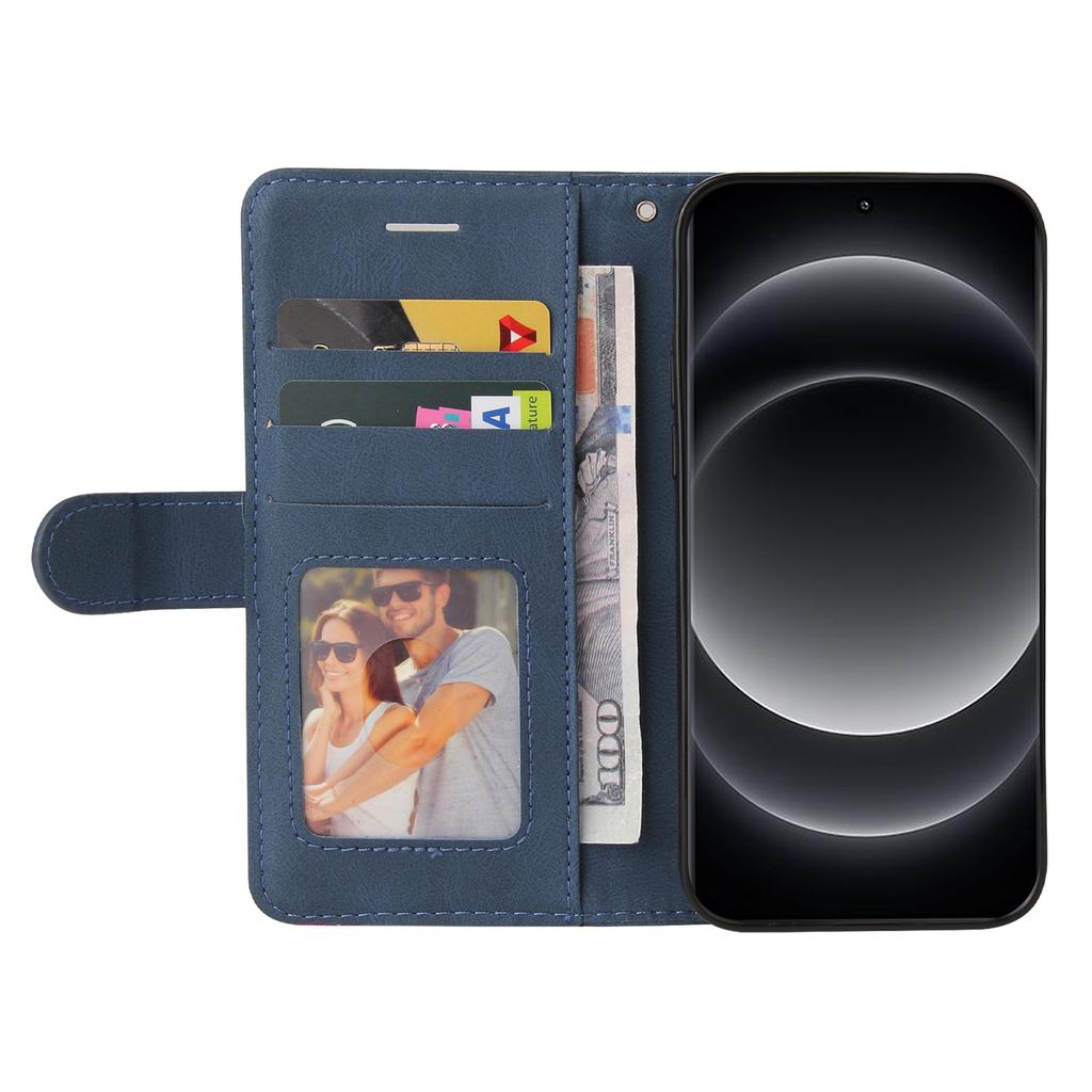 For Xiaomi 14 Ultra Leather Case Wallet Stand Color Splicing Phone Cover