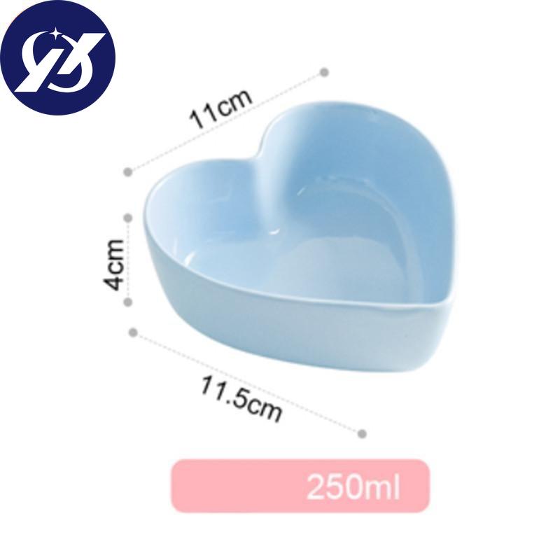 Heart-shaped Bowl Ceramic Steamed Egg Plate Dessert Salad Bowl Oven Baking Dinnerware