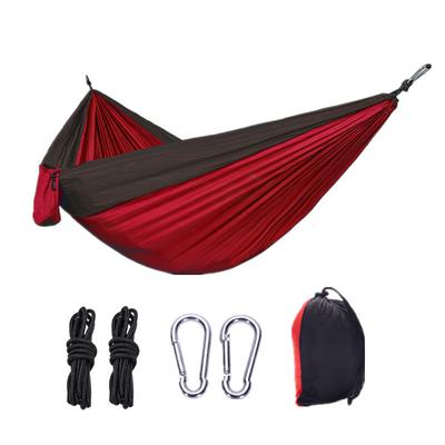 Dvojitá nylonová houpací síť Outdoor Camping Ultra lehká přenosná nylonová padáková tkanina Barevné sladění