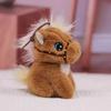 Cartoon Stuffed Animal Keyring Solid Color Zodiac Pony Figurine  Year of Horse
