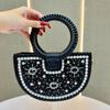Dinner Bag: Fashionable Single-shoulder Bag, Crossbody Bag, Small Square Bag, Diamond-encrusted Handbag
