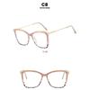 Women's glasses, large frame hollow TR90 glasses frame