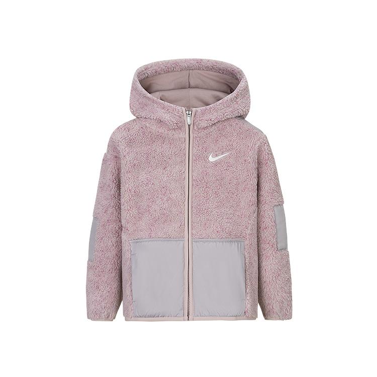 Nike Comfortable Hooded Jacket Stylish Long Sleeve Simple Baby jackets Gray Purple NY2442189TD-001 2T
