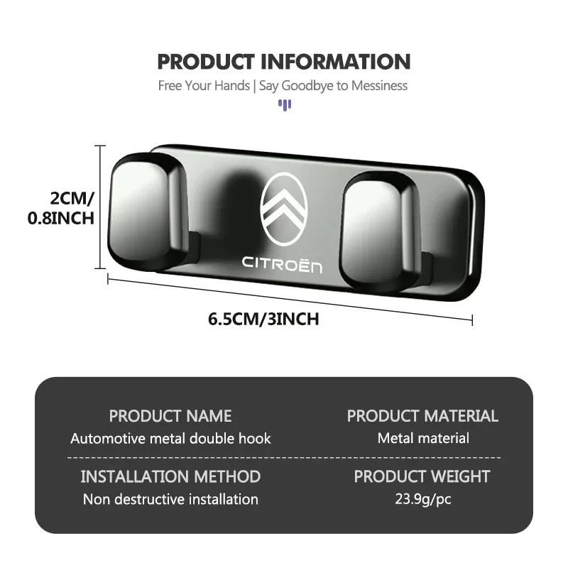 Car Seat Metal Hook Purse Bag Hanger Back Seater Bracket Hanger For Citroen C5 C1 C2 C6 C4L DS3 DS4 DS5 C-Elysee Grand Berlingo