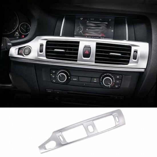 Matte Silver Air Outlet Vent Cover Fit For BMW 5 Series 2011-17 Central Console