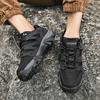 Four Seasons Men's Outdoor Lace-Up Sneakers Mountain Low Top Platform Hiking Shoes Large Size Casual Hiking Shoes