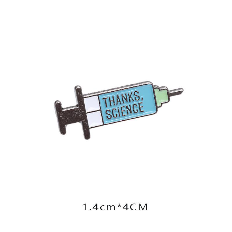New Creative Medical Medicine Equipment Brooch Pin Stethoscope Electrocardiogram Heart Shaped Pin Brooches Lapel Jewelry