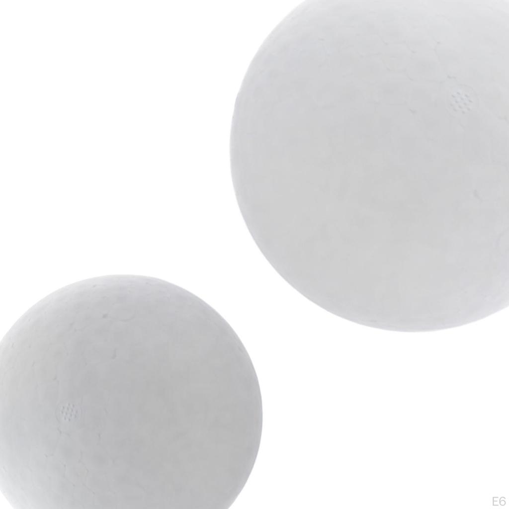 2 White Foam Balls, Balls for Crafts, Polystyrene Craft Decoration Modeling