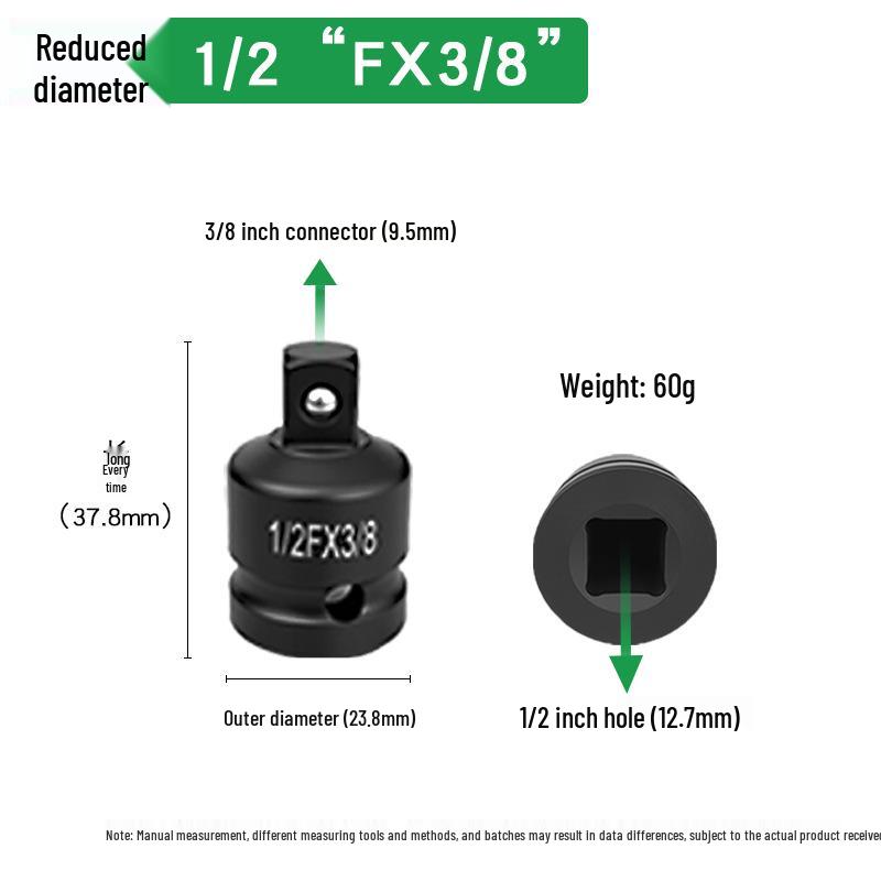 Heavy Duty Air Impact Wrench Flywheel Conversion Adapter Set: Large, Medium, Small