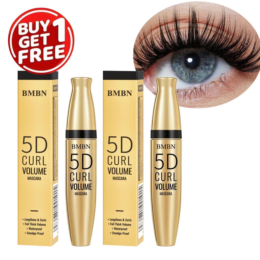 BMBN Curl Volume Mascara, Waterproof Smudge-Proof Black Mascara, Lengthening Thick Curly Eyelashes, Fiber Mascara for Long Lasting Eye Makeup