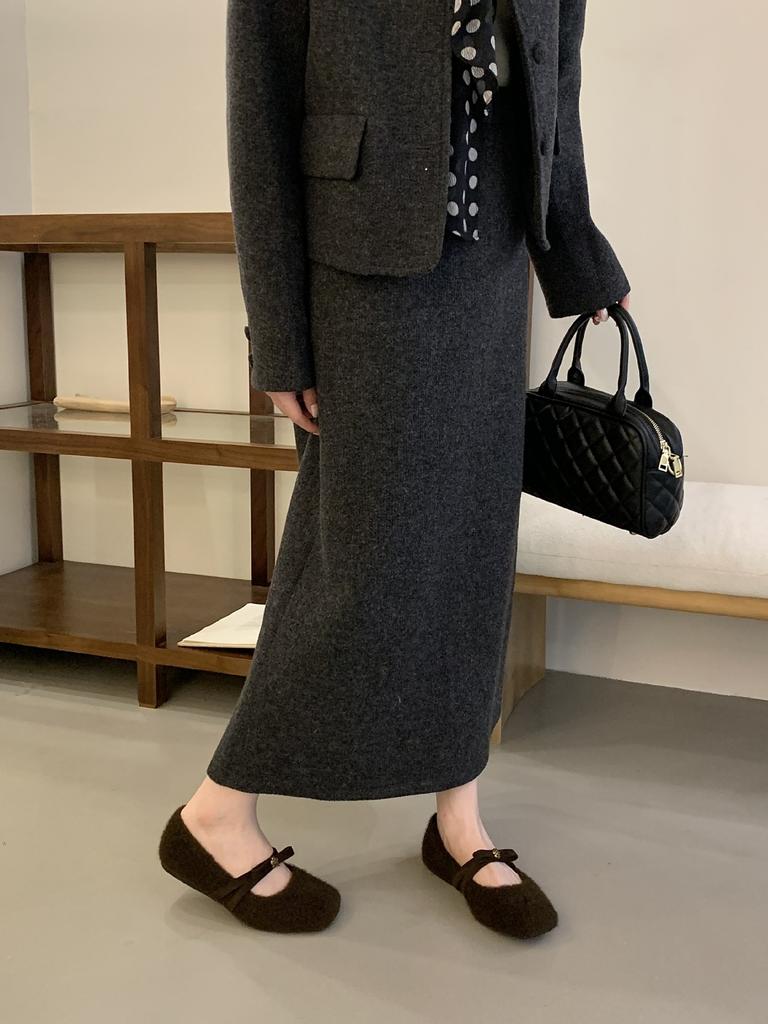 2025 Autumn New Pointed Head with Bow Inner Height Commuting Temperament Women's Single Shoes