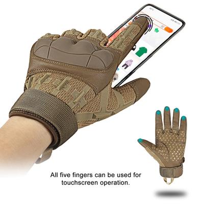 1 Paar Volledige Vinger Tactische Handschoenen Ademend Antislip Touchscreen Buiten Klimmen Fietsen Jagen Kamperen Airsoft Motor