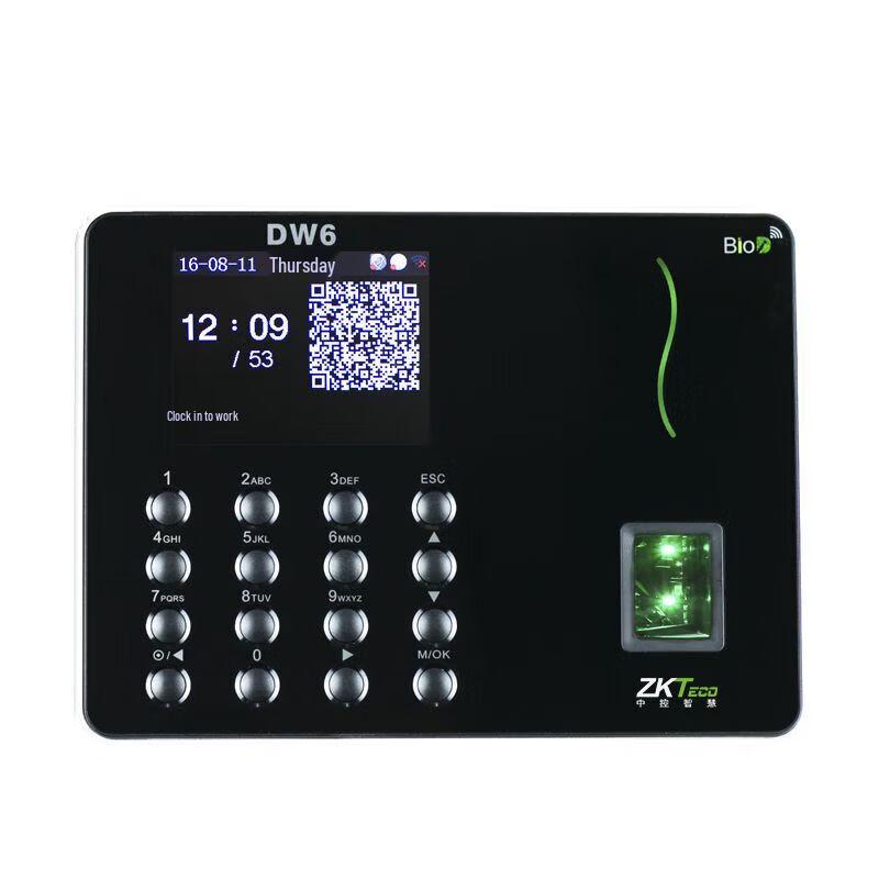 

ZKTECO DW6 Smart Fingerprint Time Attendance System CN plug (adapter included)