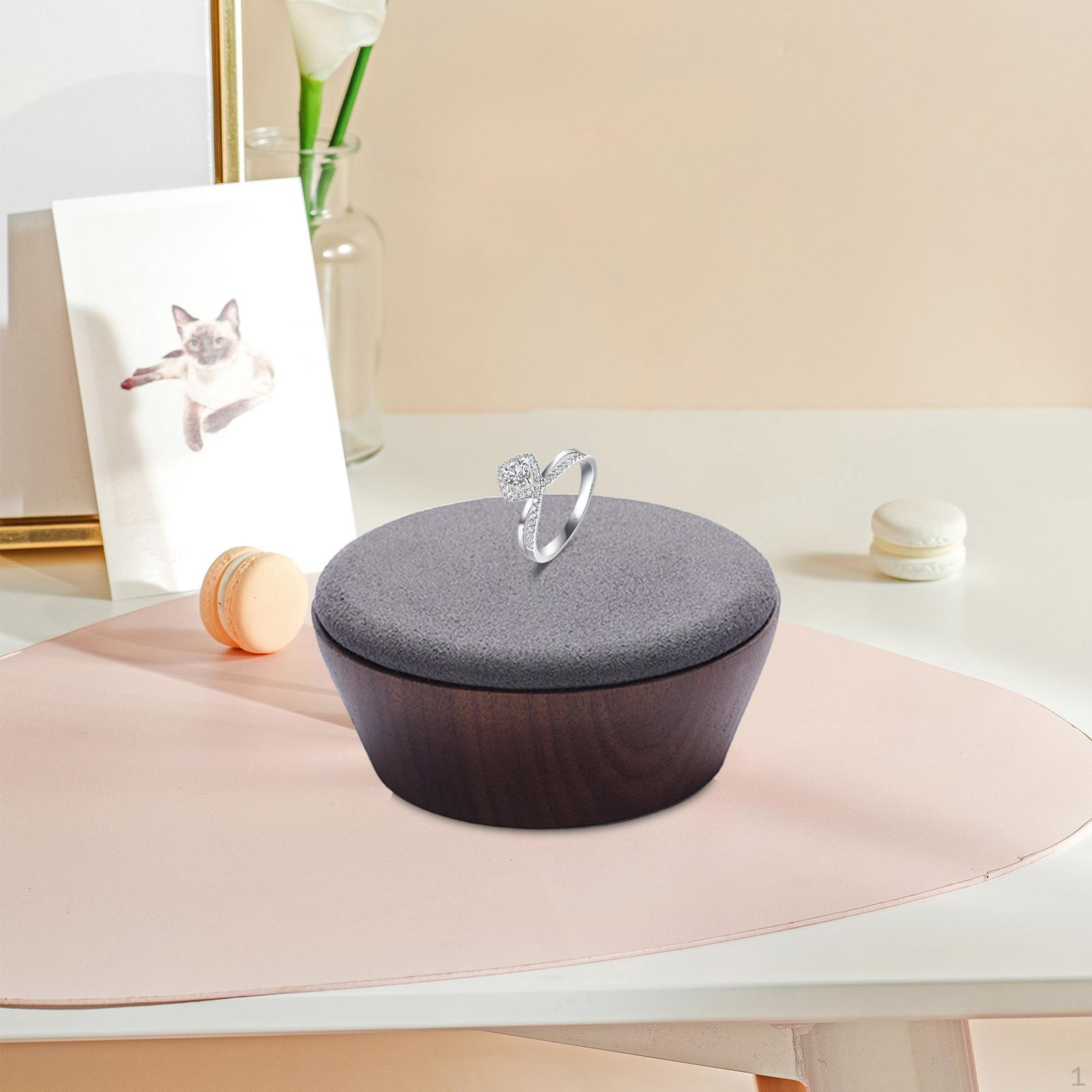 

Bracelet Display Holder Wooden Counter Dressing Table Tabletop Showcase Jewelry dark grey