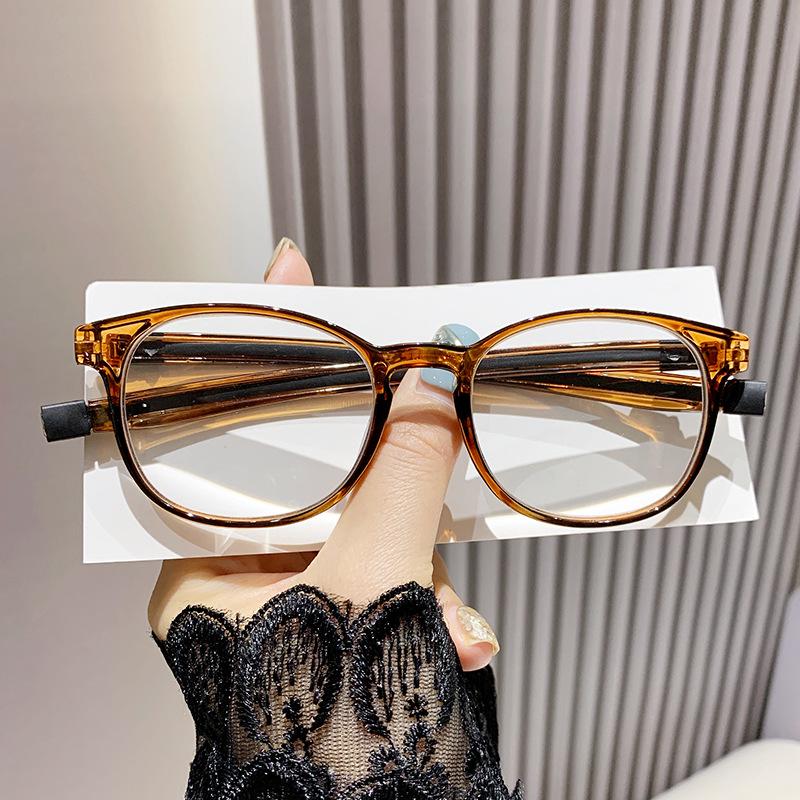 

Magnetic Strap Anti-Blue Light Reading Glasses - Anti-Drop Sports Style for Elderly, Retro Artistic Design Blue Light Blocking, No Magnification