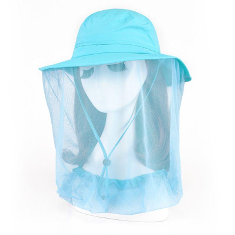 

Hat Female Summer Sun Hat K-style Tide UV Protection Sun Hat Wide Brim Outdoor Cycling Sun Hat Female Face Cover Sky Blue All yards