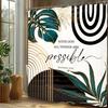 Waterproof Leopard Print Shower Curtain for Bathroom Decor Modern Tropical Animal Print Shower Liner Curtain Rod Included Luxury