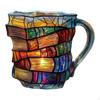3D Painted Book Mug Coffee Cup for Librarian Teacher